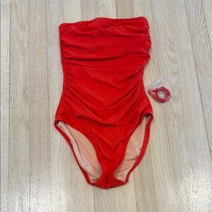 J.Crew Gemma ruched bandeau one-piece size 0